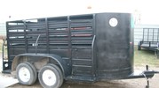 Used 14 Ft Cattle/Horse Trailer B/W