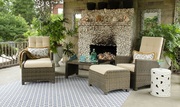 Outdoor/Indoor Wicker Reclining Lounge Set on Sale at Gooddegg