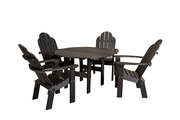Valentine’s Sale - All Weather Outdoor Dining Table with Deck Chairs