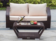 Buy All Weather Wicker Loveseat with Coffee table 