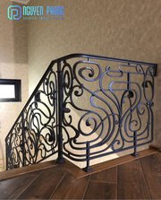 High-end interior wrought iron railing for stairs