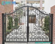 Custom ornamental wrought iron main gates